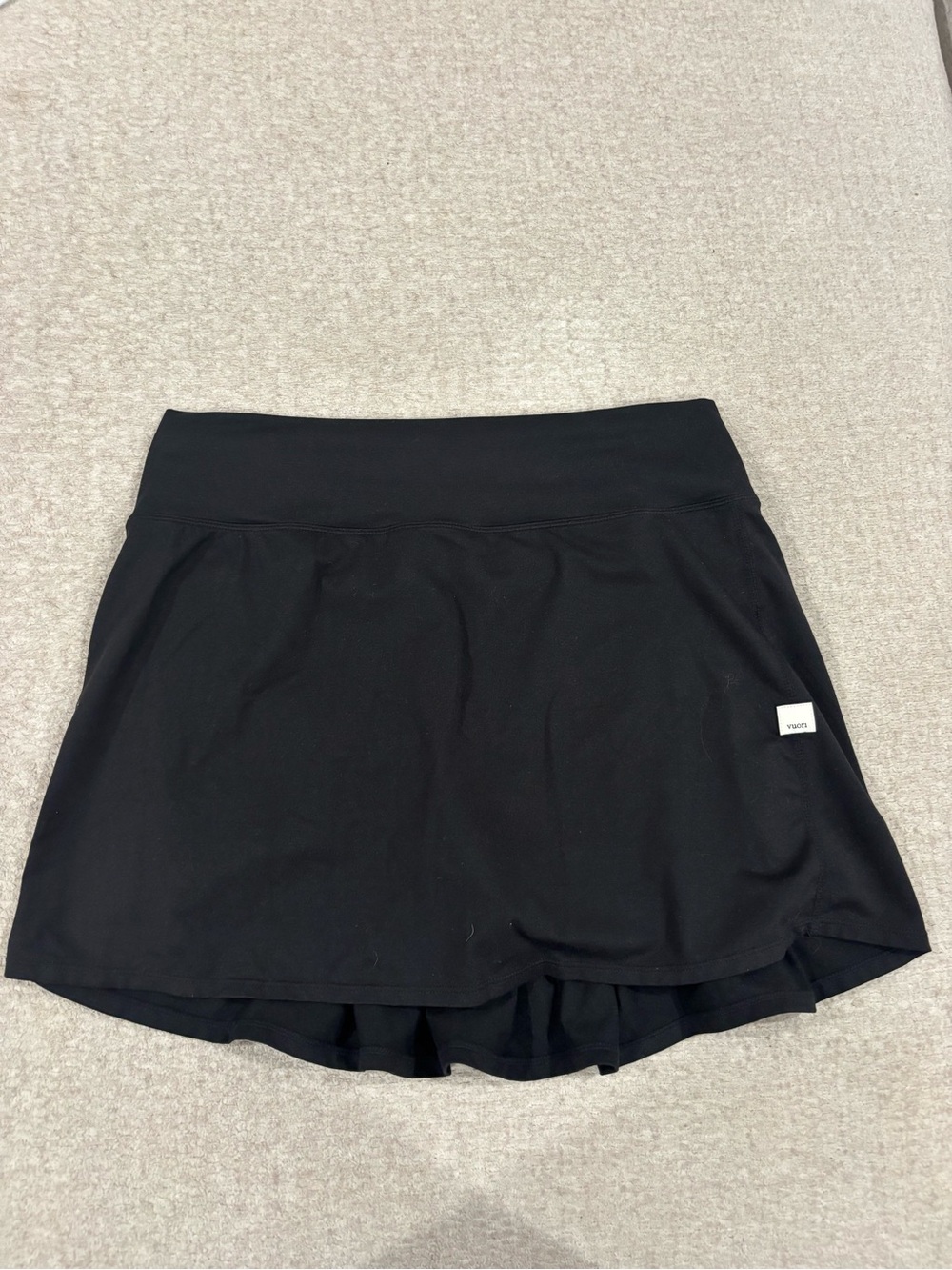 Vuori Black Athletic Skort with Built-In Shorts